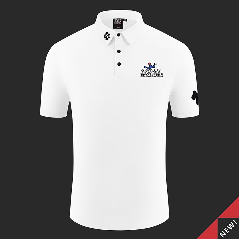 スコッティキャメロン アドミラル ポロシャツ 正規品 ゴルフ Mens Polo shirt Super Stretch Scotty Cameron x Admiral Black