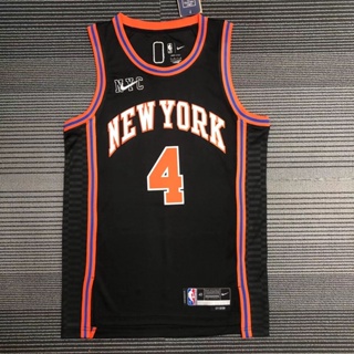 New York Knicks Derrick Rose Black 75th Anniversary City Jersey