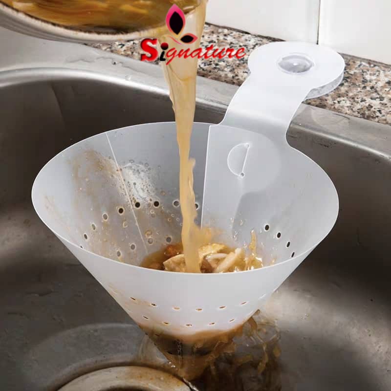 Recogedor De Residuos Para Fregadero Plegable Con Bolsas Filtro - Con Ventosas, Ideal Para Cocina
