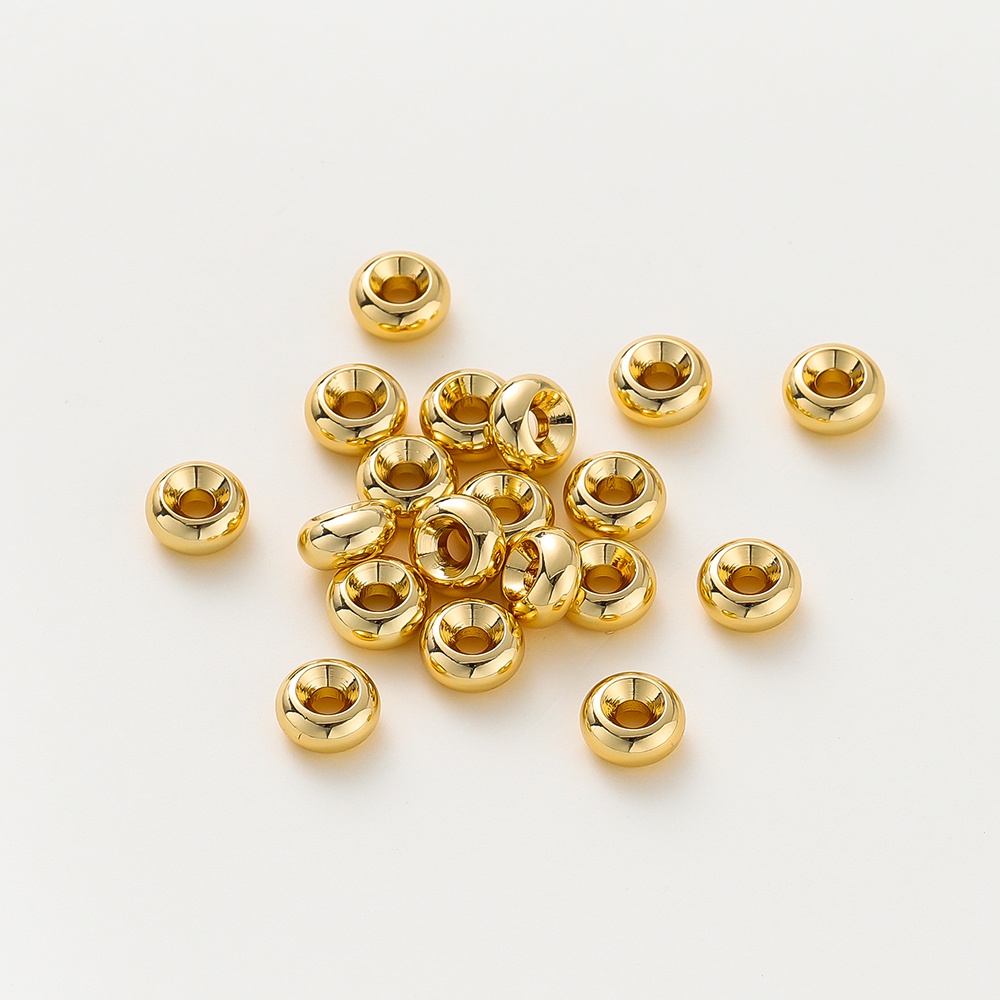 St. Kunkka 30-10pcs 4-8mm 18K Color Retention Real Gold Plated Abacus ...