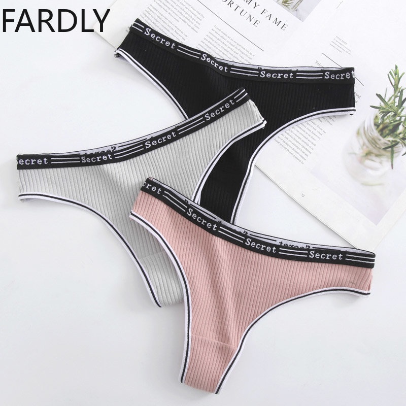 Fardly Sexy Underwear For Women Panties Cotton Underwear Letter Thong