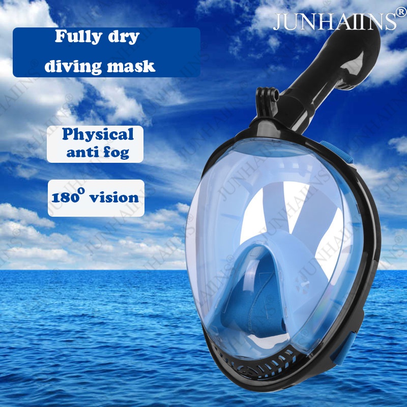 JUNHAIINS (COD) 2023 New 3D Fit Full Face Diving Mask Set Waterproof ...