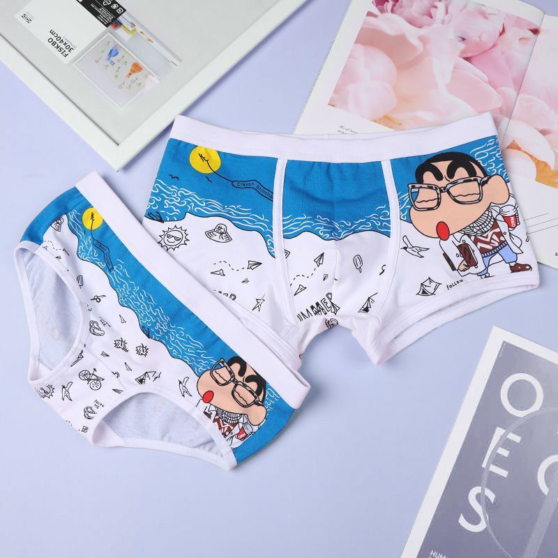 Couple underwear pure cotton underwear cute cartoon anime crayon shin