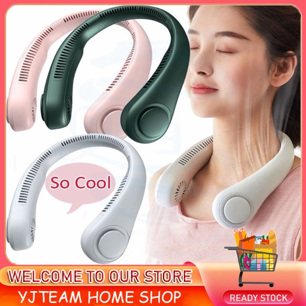 【IN Stock】Portable Hanging Neck Fan Leafless Fan USB Rechargeable 3