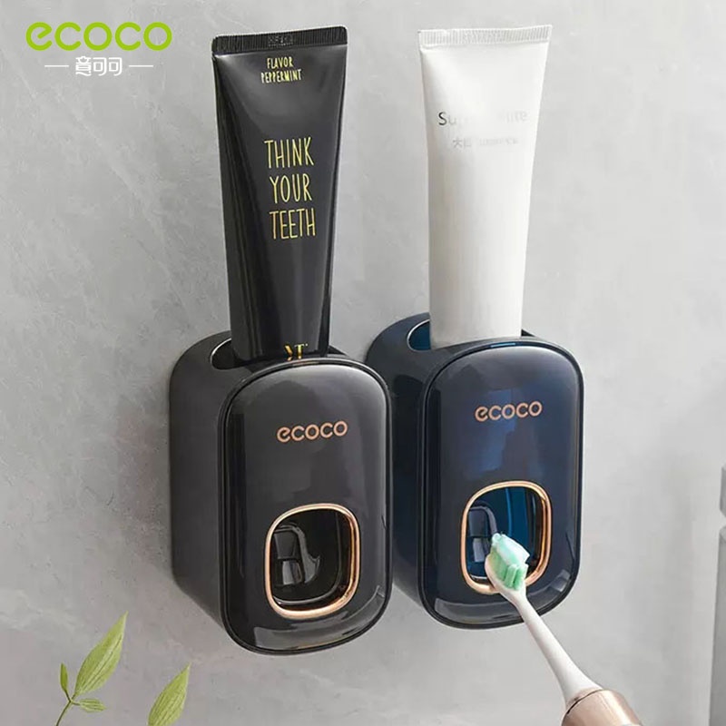 Ecoco Automatic Toothpaste Dispenser Wall Mounted Toothpaste Squeezer ...
