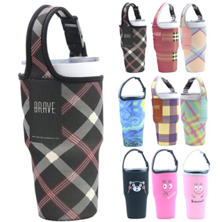 30oz Eco-Friendly Portable Tote Bag Tumbler Carrier Water Bottle Bag  Beverage Bag Cup Sleeve Mug Holder YELLOW 