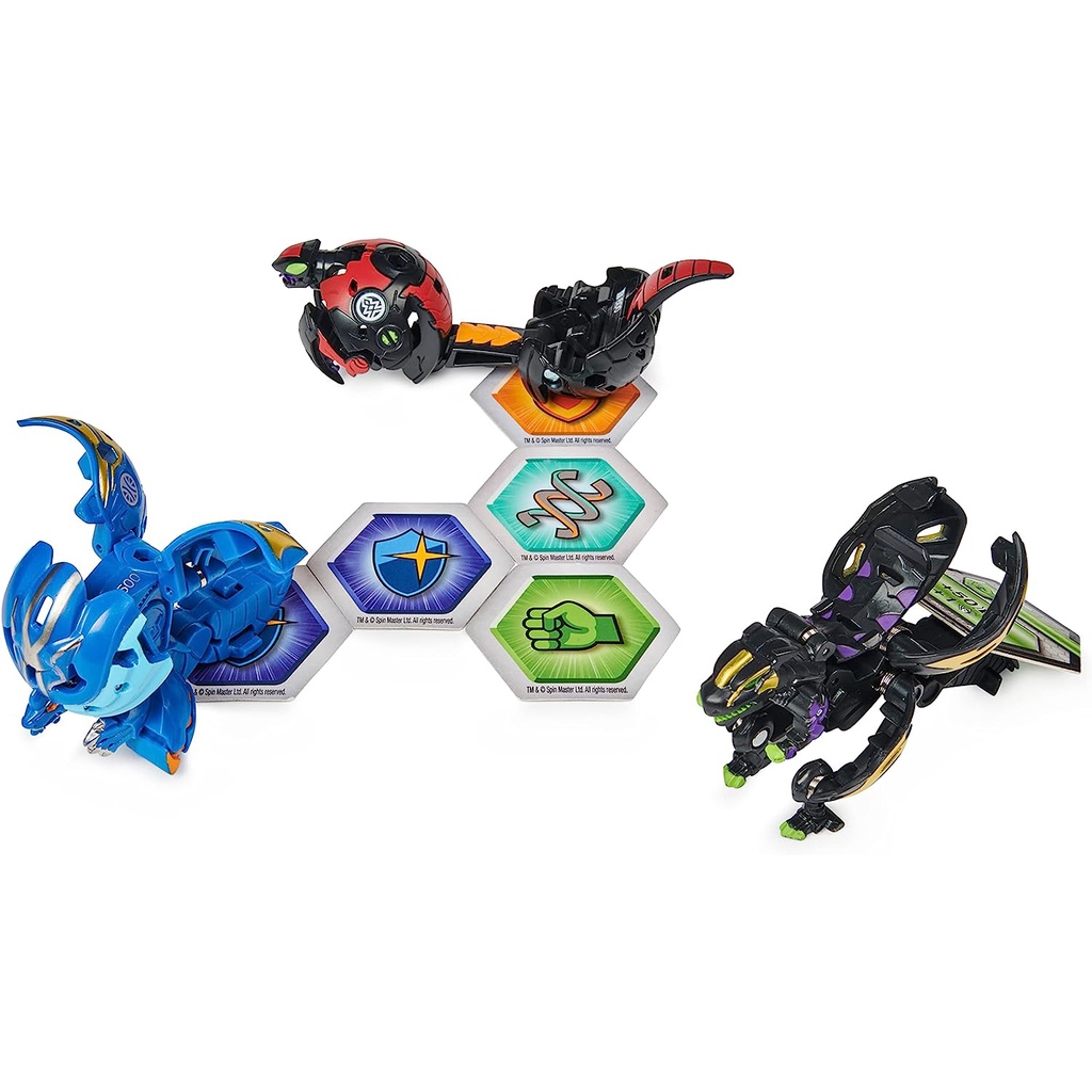 Bakugan Starter Pack 3-Pack, Fused Trox x Nobilious Ultra, Armored ...