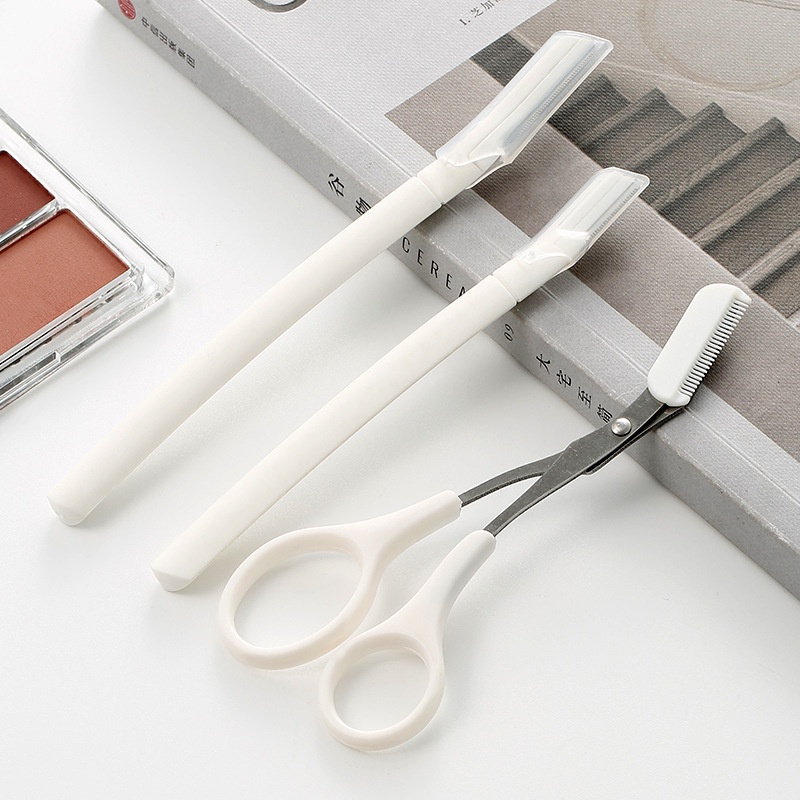Eyebrow Trimming Knife Eyebrow Face Razor for Women Eyebrow Scissors ...