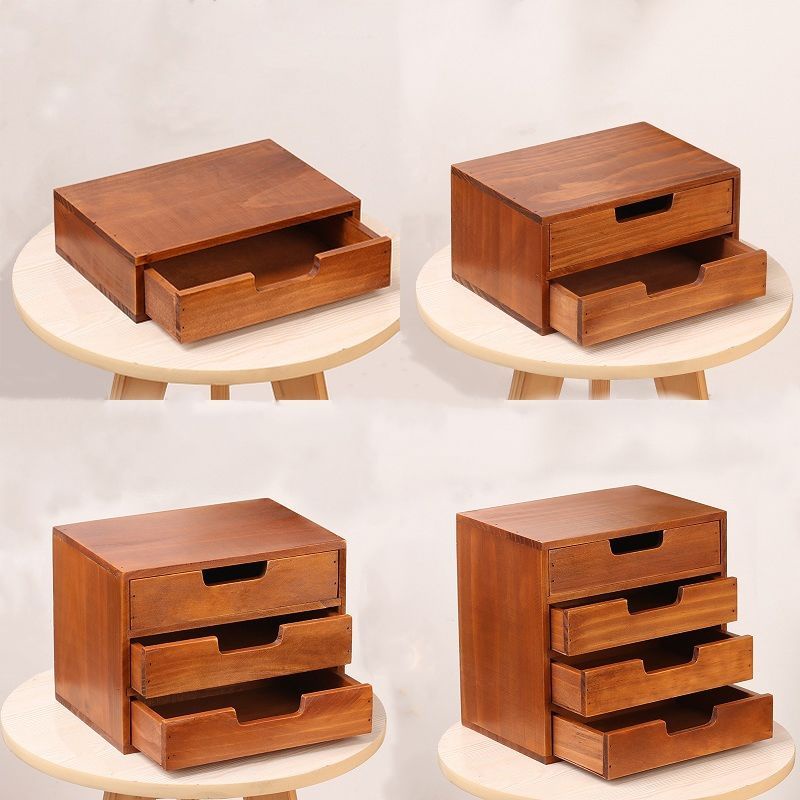Retro wooden chest of drawers storage box chest of drawers multi