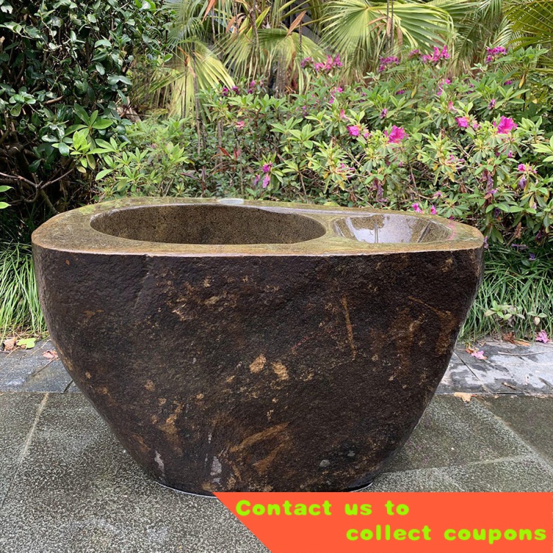 Natural Cobblestone Mop Pool Courtyard Garden Outdoor Floor Mop Sink