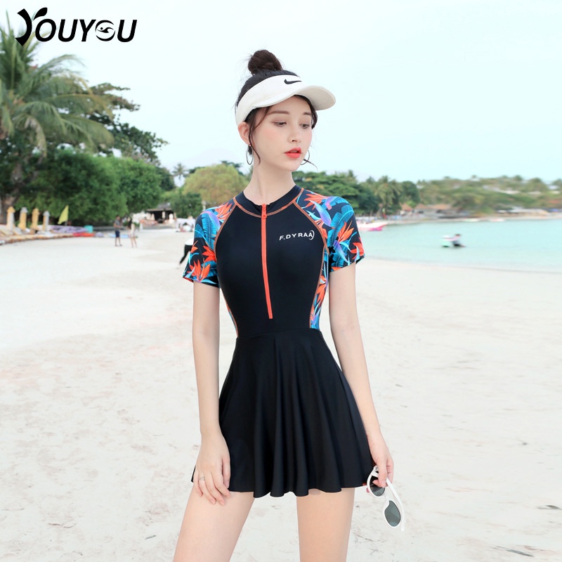 Youyou Swimsuit one-piece female 2023 new model of skinny belly cover ...