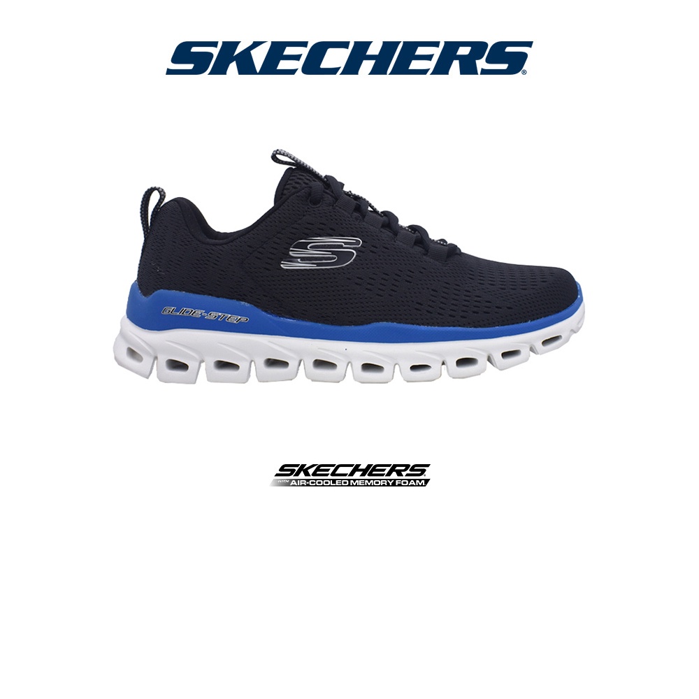 Skechers Men Sport GlideStep Fasten Up Shoes 232136BKBL AirCooled