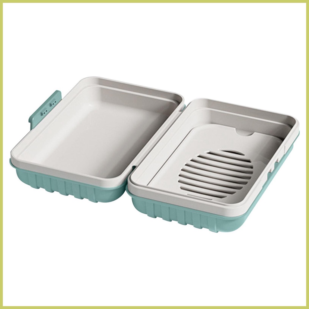 Soap Holder Travel Soap Container with Removable Draining Plate Self