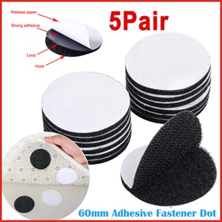 Self Adhesive Fastener Tape 500 Pairs Hook Loop Tape Round Sticker White  Black Round Coins Strong Glue 10/15/20/25mm Diamter