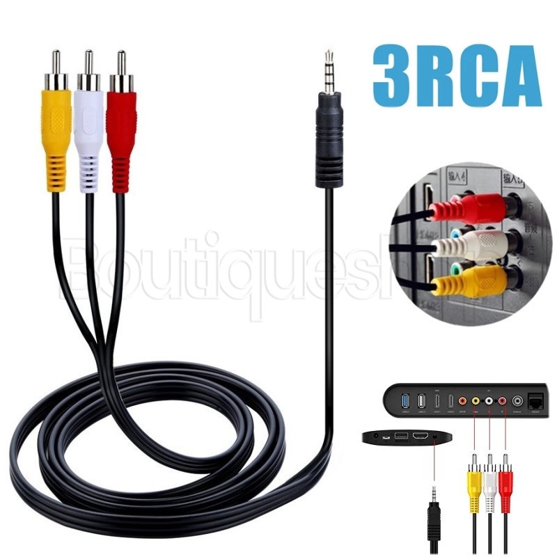 1M High Quality 3.5mm to 3 RCA Male Plug Adapter Cable / Audio 3 RCA ...