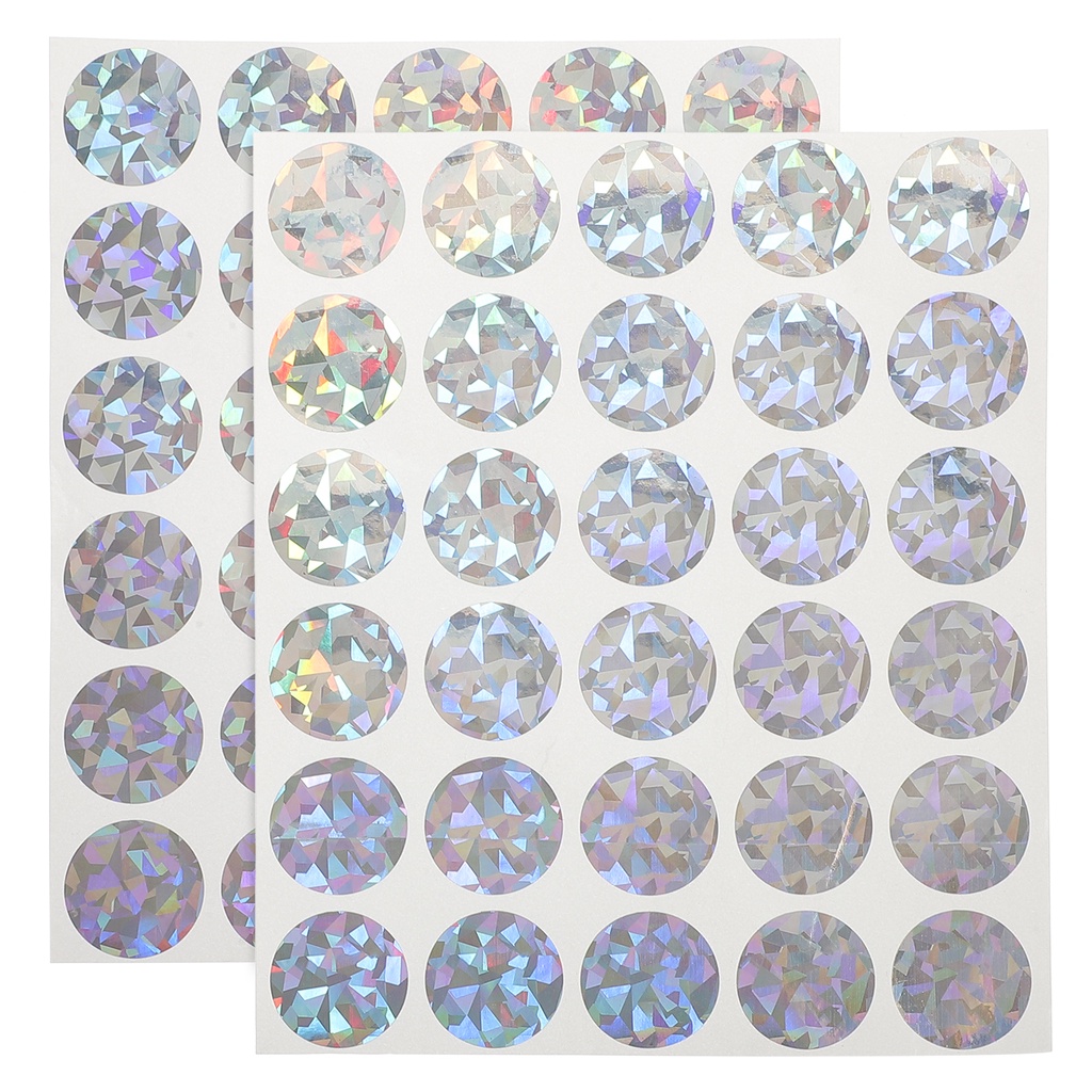 Sparkle Stickers Adhesive Scratch Card Shiny Labels 2 Sheets, | Shopee ...