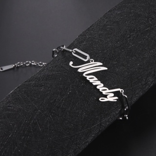 SIPURIS Hot Fashion Custom Name Bracelet for Women Stainless Steel Personalized Bracelet Jewelry