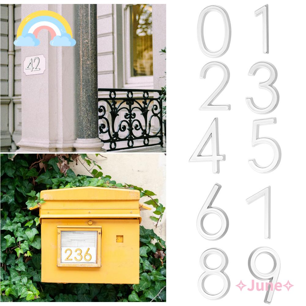 JUNE 0 to 9 Door Number Signs Self-Adhesive Street House Address