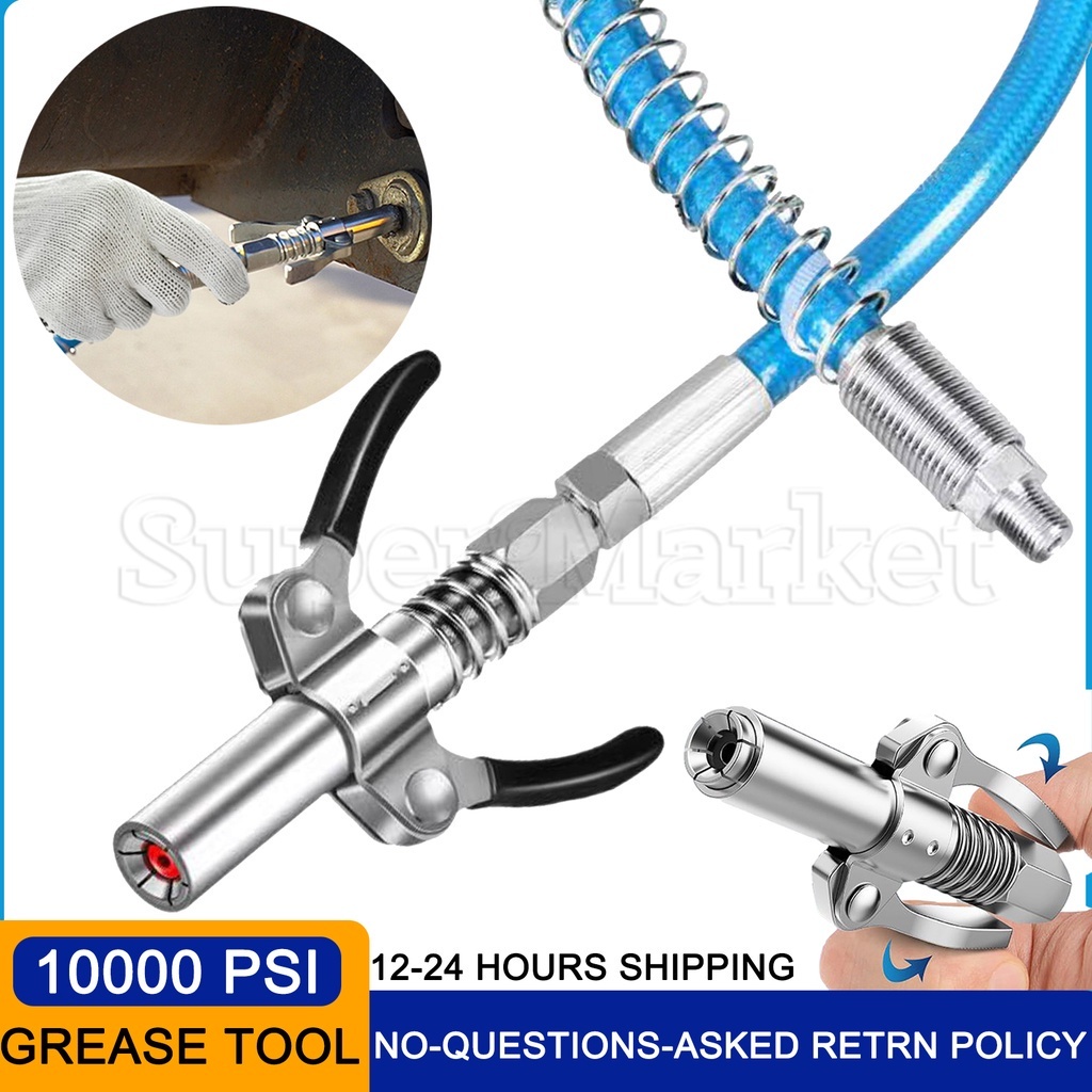Grease Gun Coupler Tooling Manual Grease Pump Head Syringe Lubrication
