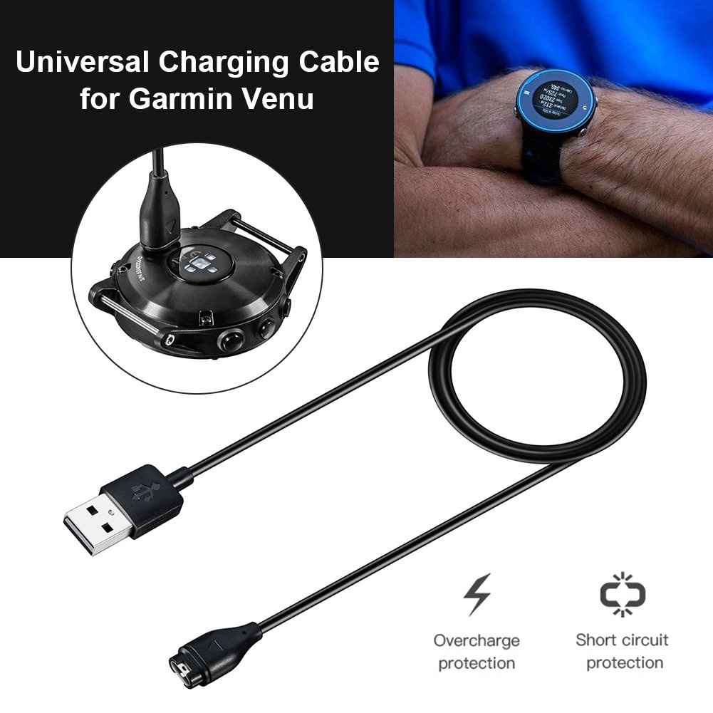 Câble Chargeur Compatible Garmin - 1m - Pour Fenix 7/6/5, Forerunner, Vivoactive, Venu - Expédition France