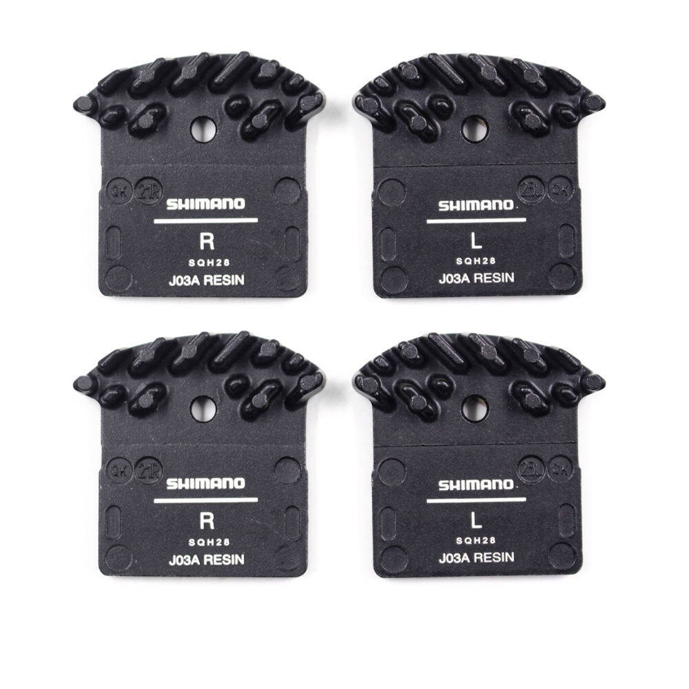 2 Pairs Disc Brake Pads With Cooling Fins, Ceramic Bicycle Brake