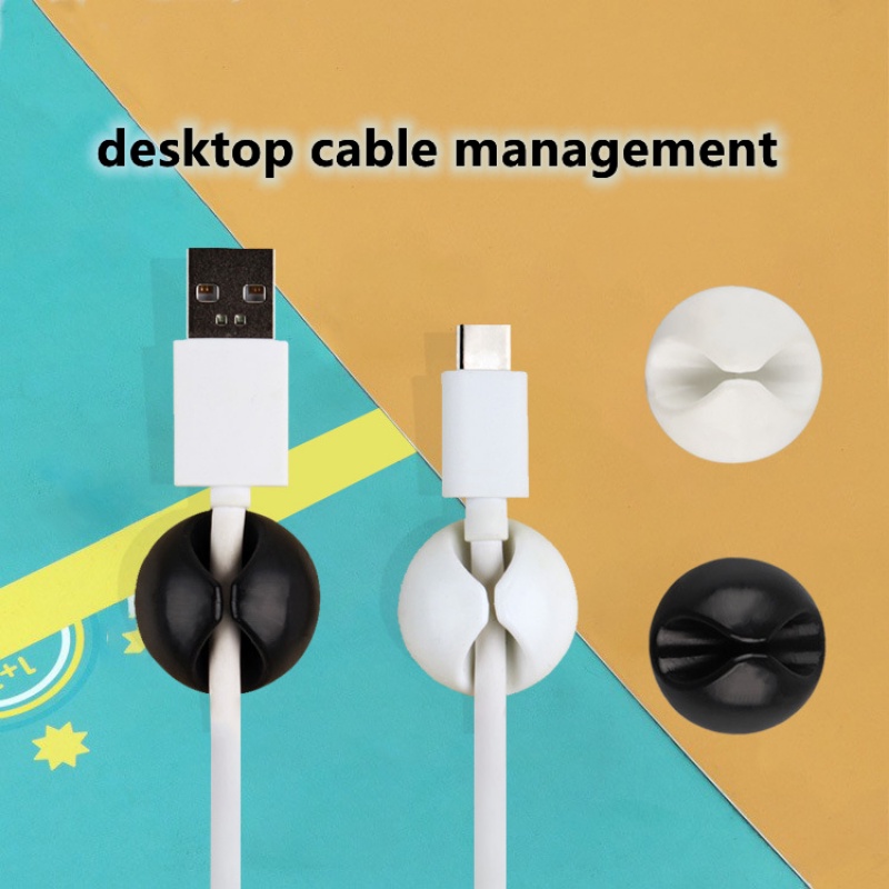 10Pcs Self-adhesive Non-marking Nail-free USB Cable Managers Desktop ...