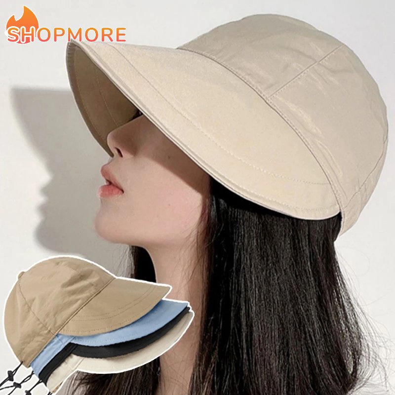 Outside Travel Beach Solid Color Soft Cotton Women Bucket Hat/ Spring