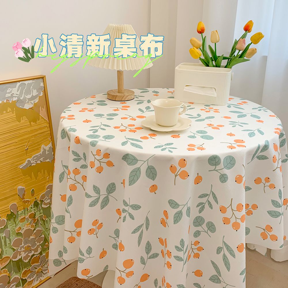 High-Value Vintage Style Desk Round Table Flannel Tablecloth Posing ...