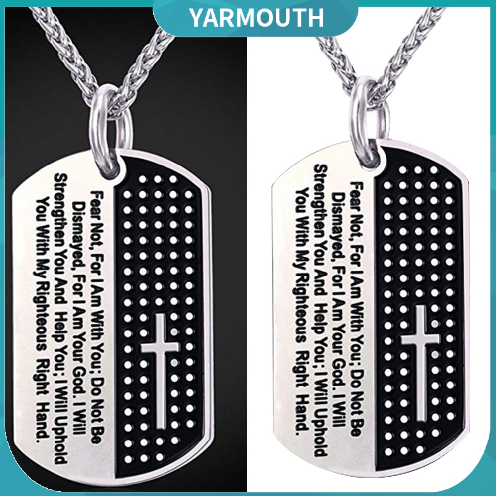 Men's jewelry dog tag on sale necklace