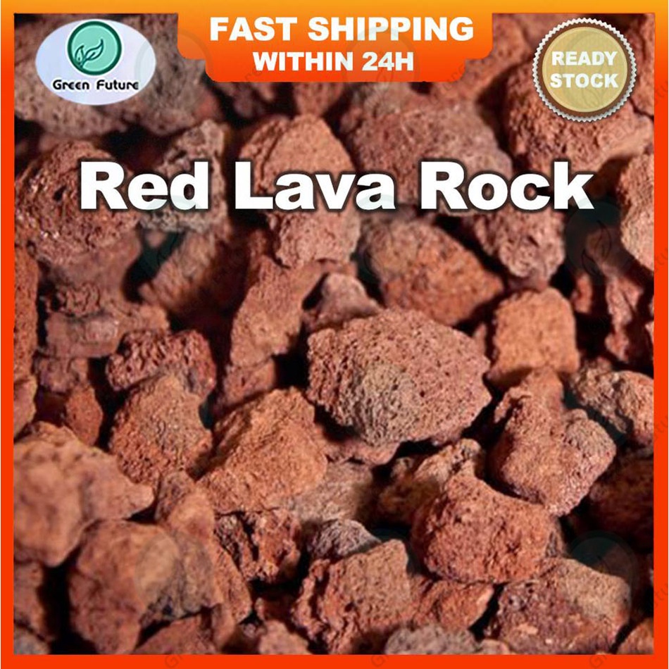 Red Lava Rock Pasir Malang Volcanic Stone Bio Filter Media Succulent