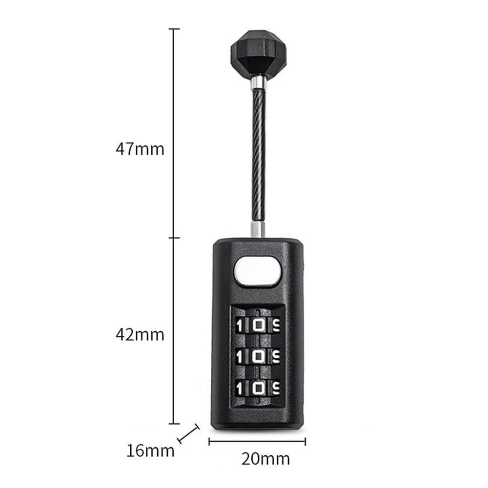 REFINEMENT 3 Digit Password Lock Mini Combination Lock Resettable Coded ...