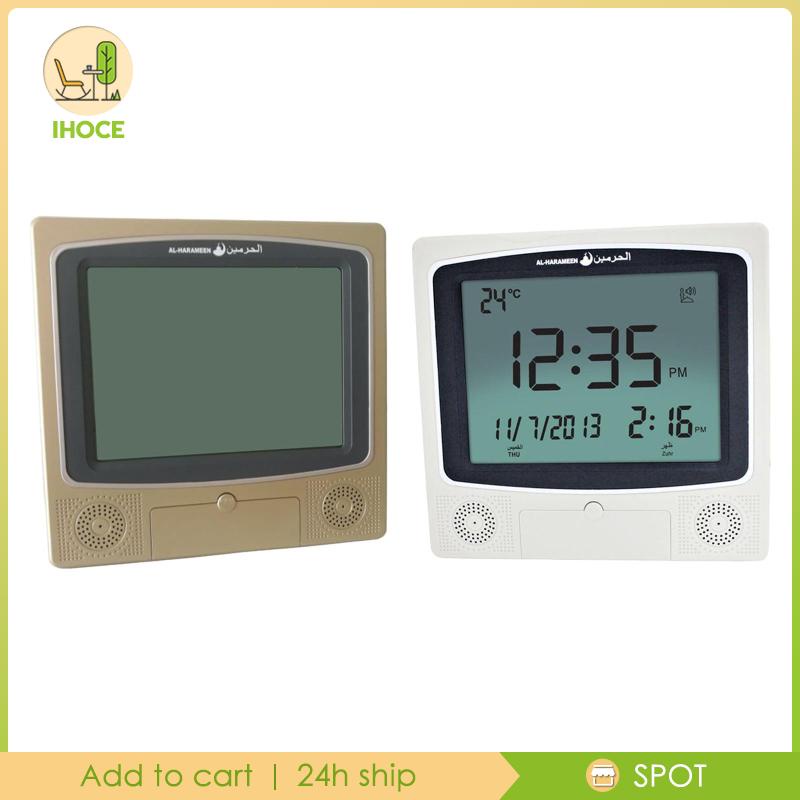 [Ihoce] Digital Azan Clock with Sound Clock Wall Mount for Bedroom