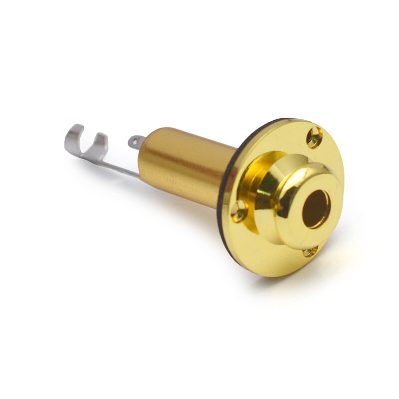 Mai 10Pcs 1/4" Split Style Mono Jack Brass 6.35 Output Jack Strap Lock