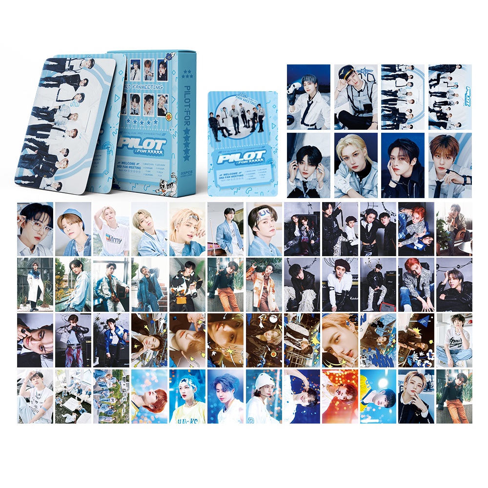50-55pcs/box STRAY KIDS Album Photocards Holographic Laser Cards