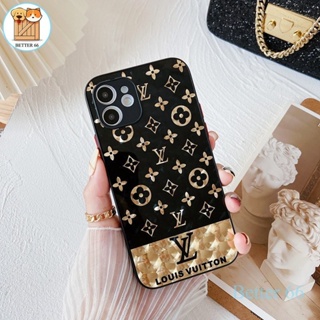 Luxury Black Gold Noble Big Brand 6D Mirror Unisex Men Women Style Trendy  Protective Case Cover for IPhone 11 12 13 Pro Max 14 Plus