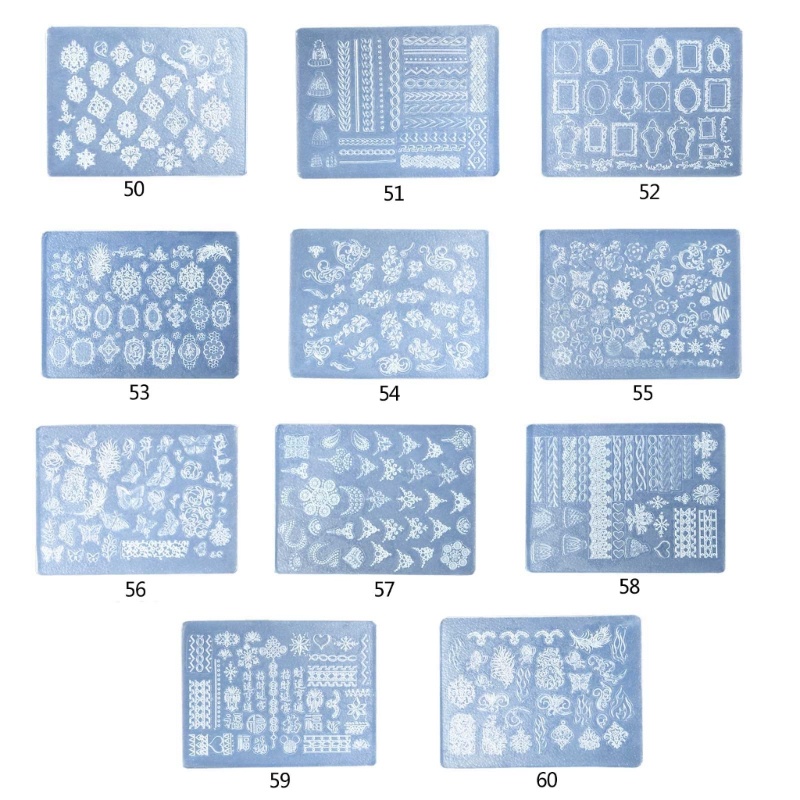 flgo Silicone Stamping Nail Art Molds Silicone Stamp Polish Resin Cute