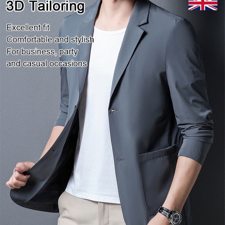 Men's lightweight casual suit jacket fashion jacket【COD】 Shopee Singapore