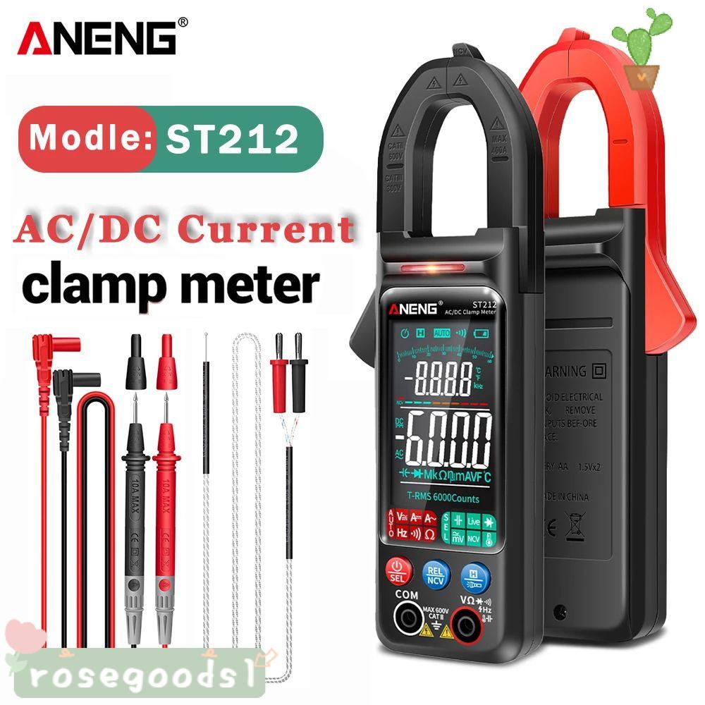 ROSEGOODS1 Digital Clamp Meter High Precision DC/AC Current 400A Amp 6000 Counts Voltage Tester
