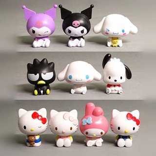 6pcs Kawaii My Melody Series Cartoon Action Figures Cute Mini Figurines  Doll Toys For Kids Birthday Party Supplies Decorations