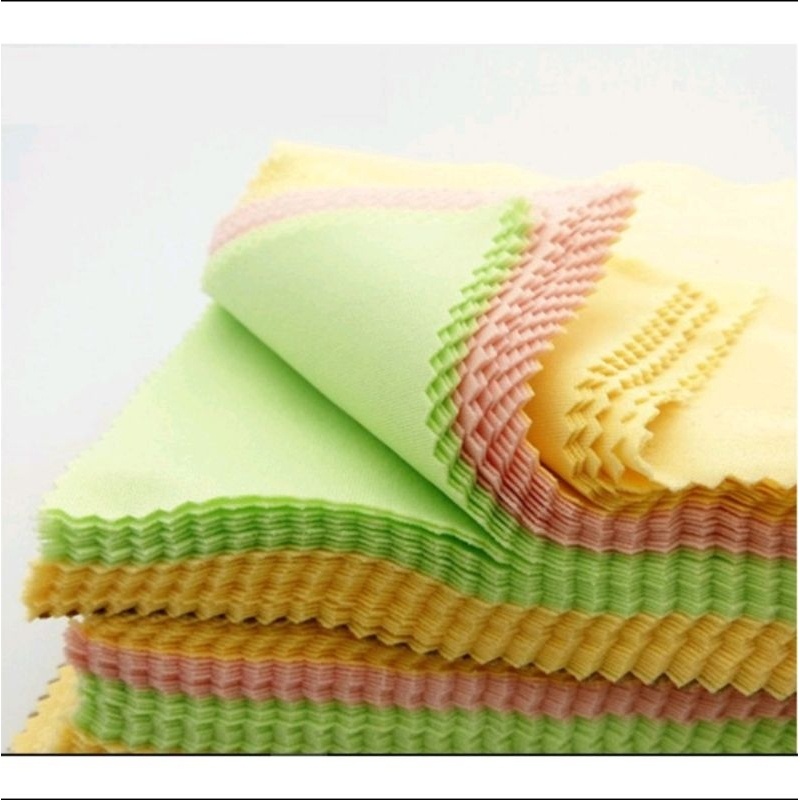 1PCS Kain Lap Kacamata Microfaiber Bahan Halus Lembut Pembersih Lensa Hp Camera Cleaner Lembut Import A060 - Gambar 4