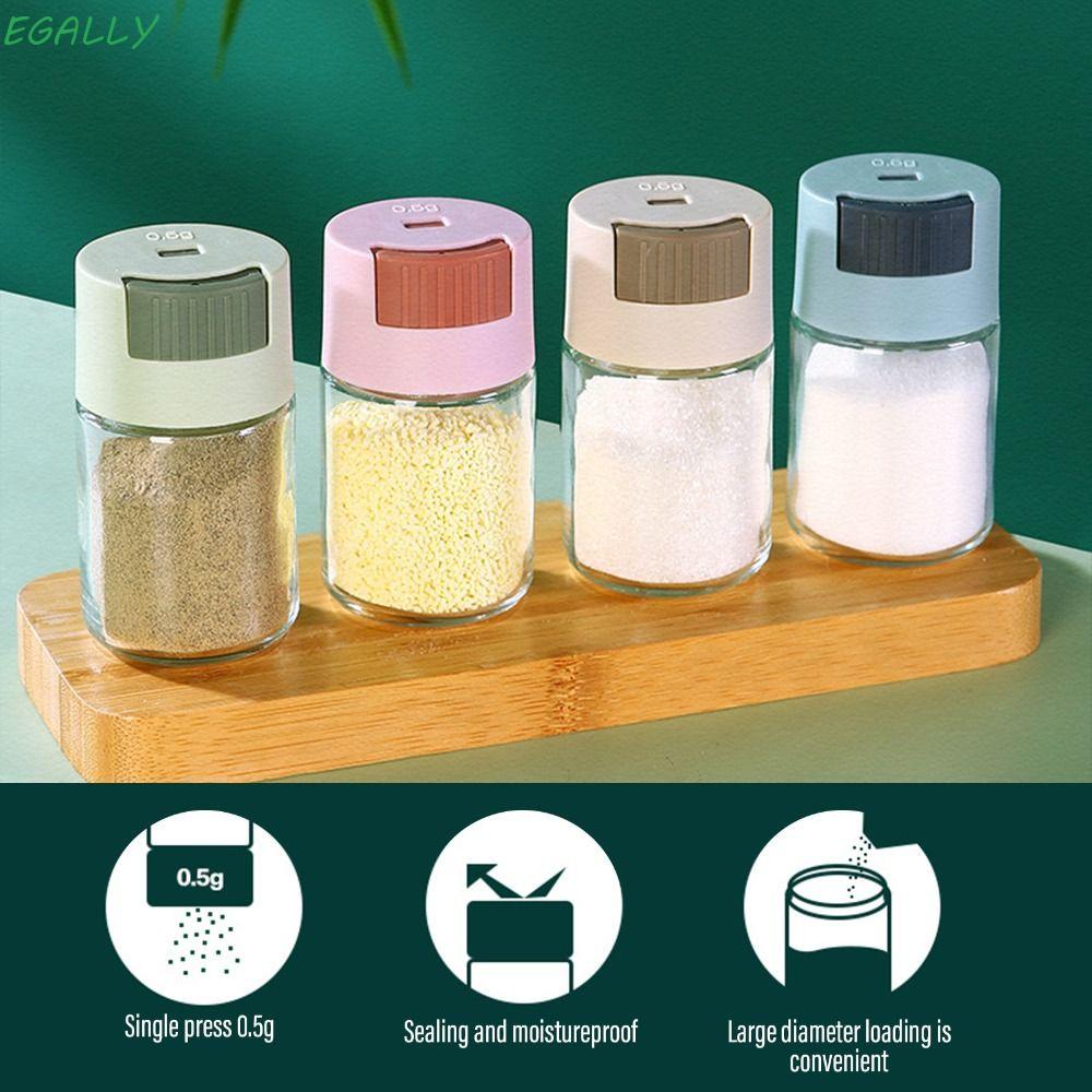 EGALLY 0.5g Salt Dispenser Condiment Shaker Push Type Metering Salt