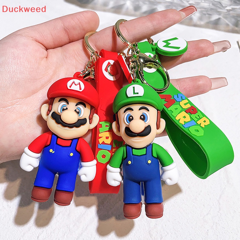 Duckweed Cute Super Mario Bros Keychain Game Mario Figure Key Chain ...