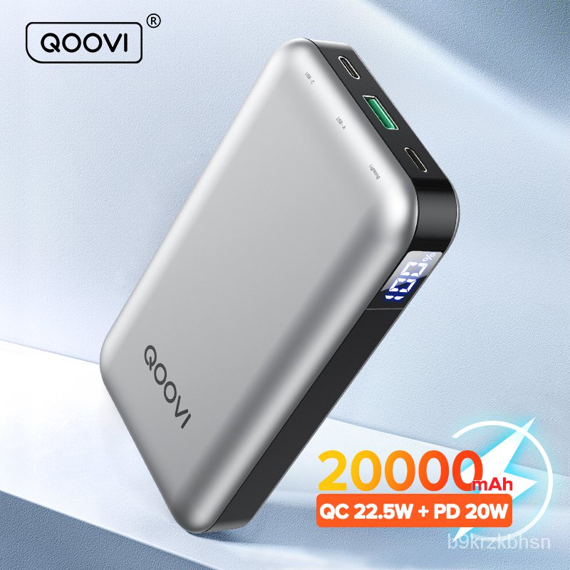 Cheap QOOVI Power Bank 10000mAh 20000mAh PD 20W Fast Charging