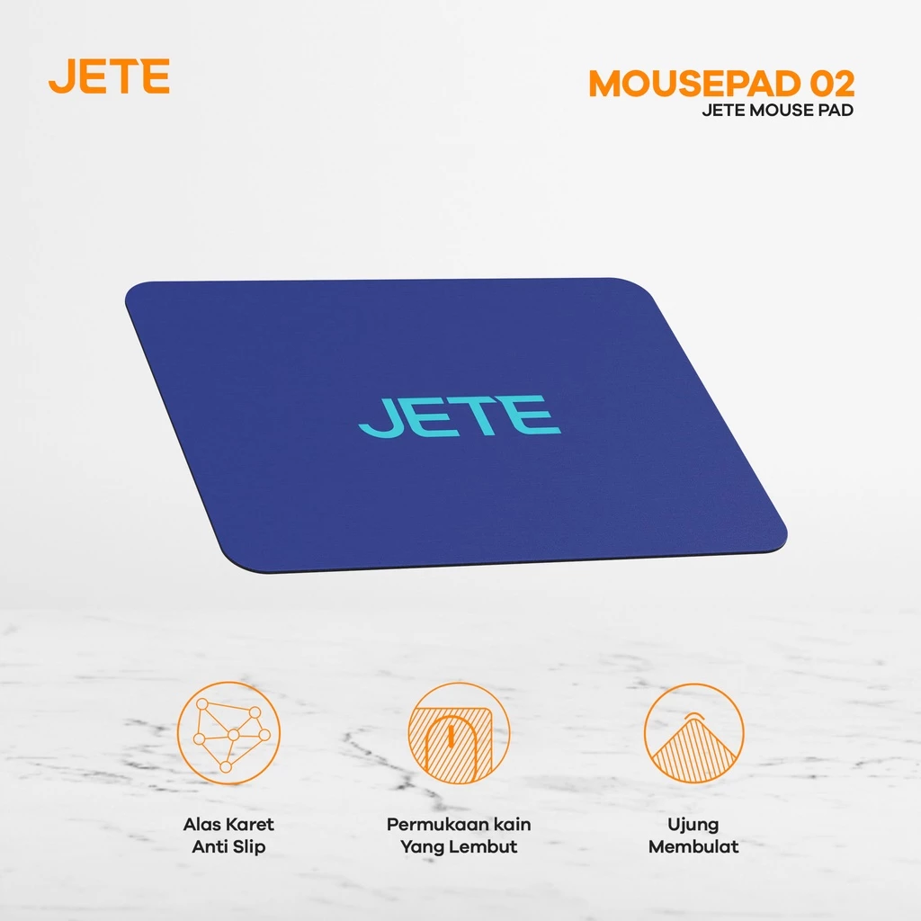 JETE 02 Mousepad Universal untuk Kantor/Gaming Anti Slip (21cm x 26cm) - Gambar 4