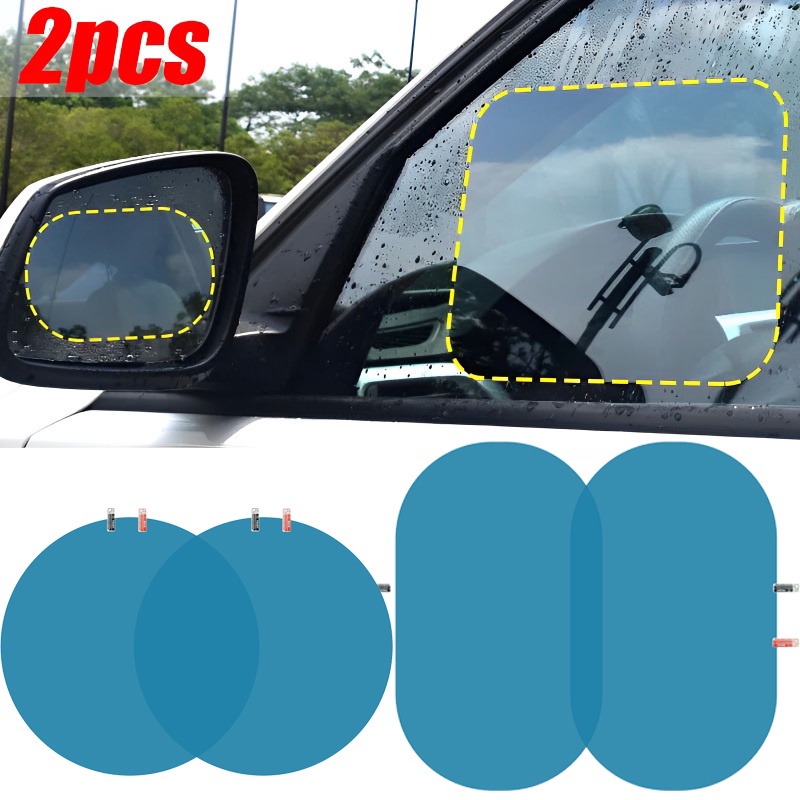 2pcs Car Rearview Mirror Waterproof Film Side Mirror Window Film ...