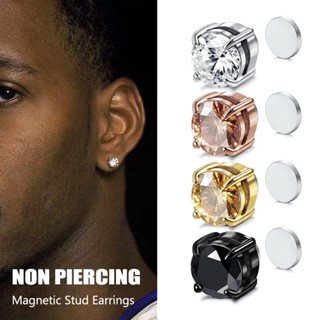 New Popular 1 Piece Stainless Steel Painless Ear Clip Earrings For Men/women  Punk Black Non Piercing