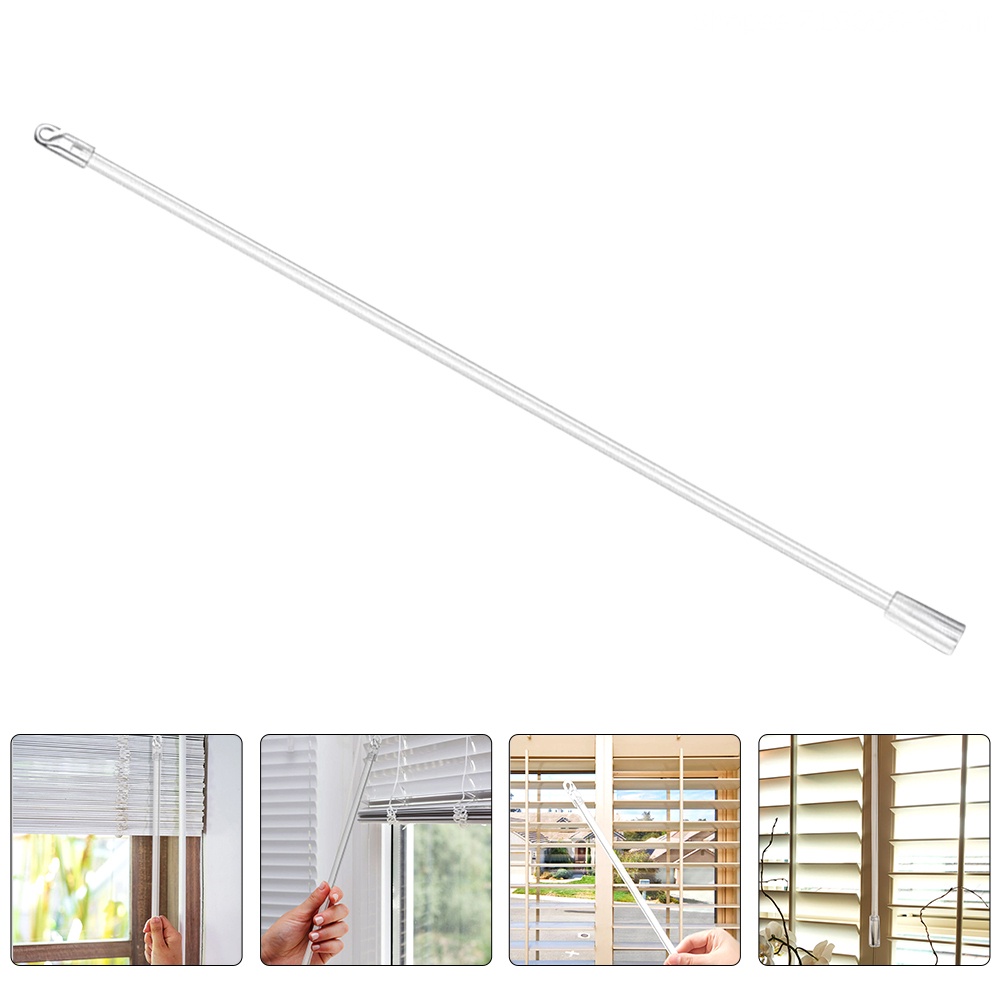 Venetian Blind Rod Plastic Hooks Sheer Window Curtains Clear Drapes ...