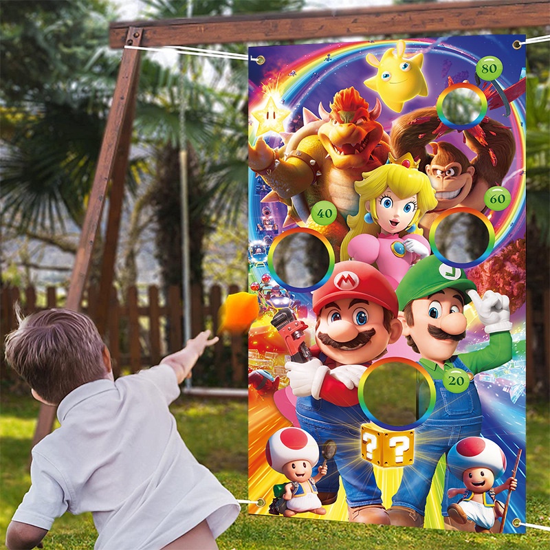 [Spot]Super Mario Bean Bag Toss GameThrowing Carnival Game Banner