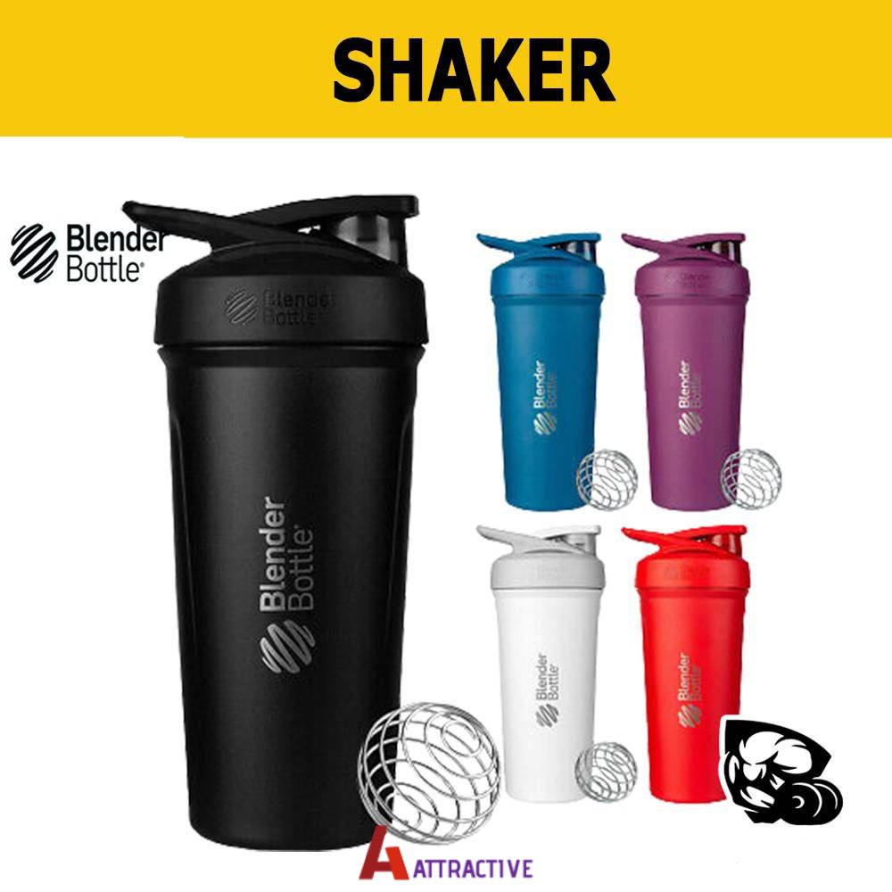 Shake Cup Protein Shaker Blender Bottle Gym Water Bottle Compartment