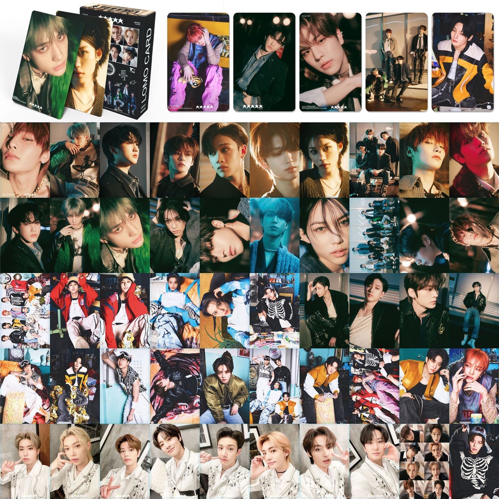 50-55pcs/box STRAY KIDS Album Photocards Holographic Laser Cards